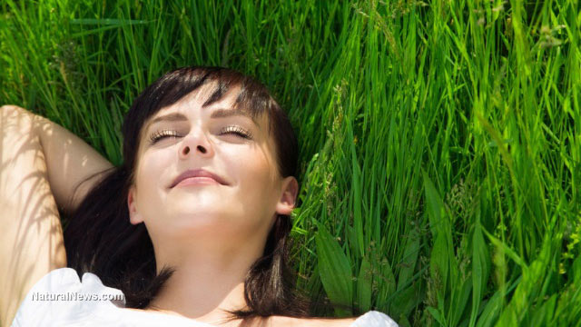 Woman-Lying-Grass-Nature